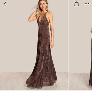 Glittery formal or prom dress